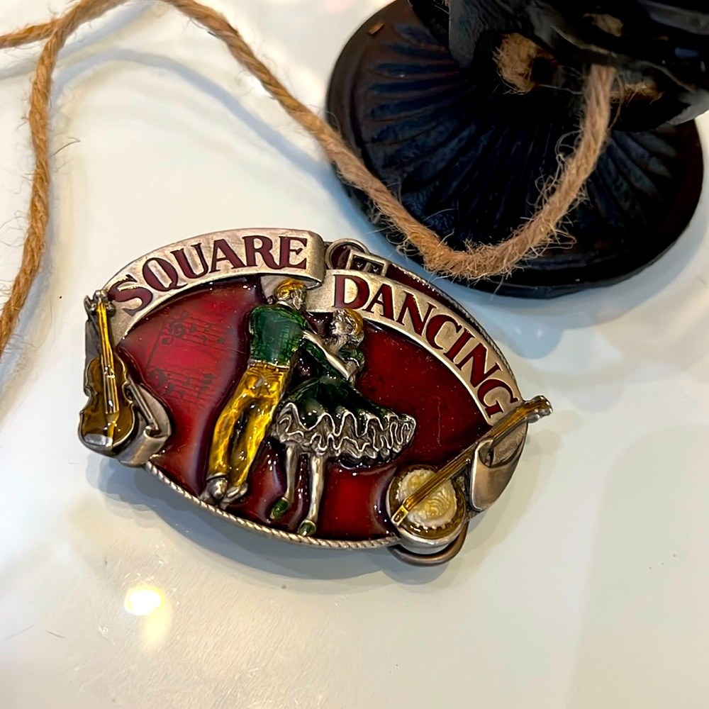 Square Dancing Belt Buckle 1985 Oregon